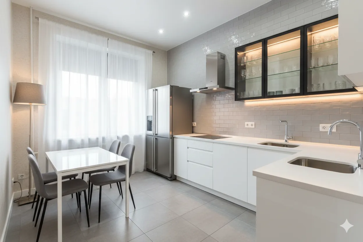 Кухня: до и после после