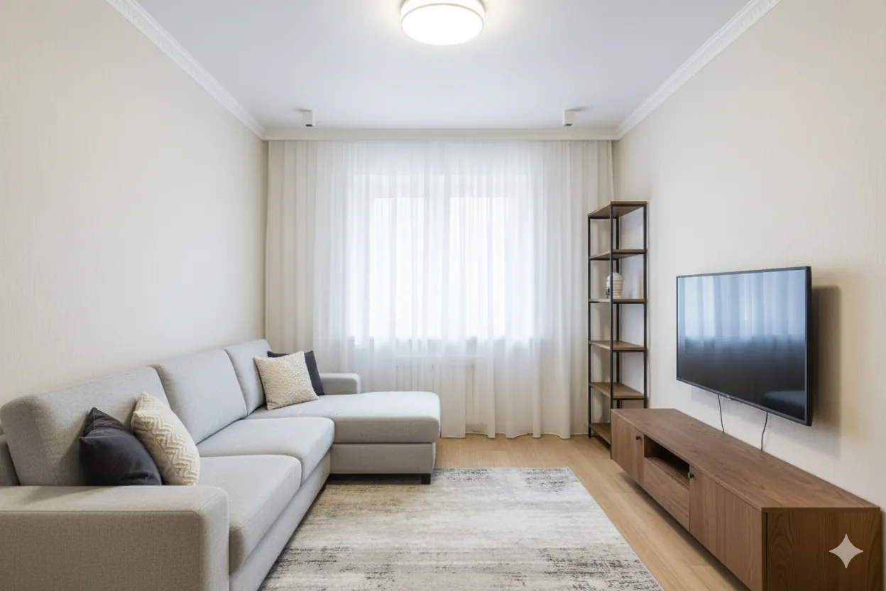 Гостиная: до и после после